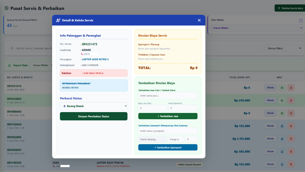 Service Tracking